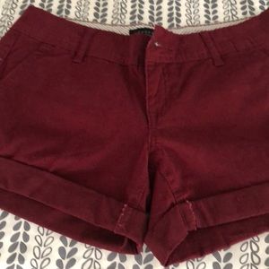 Aeropostale twill shorts-Burgandy